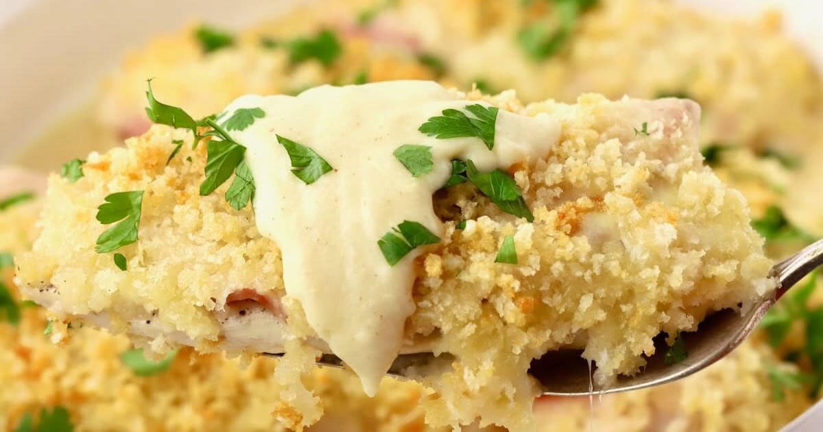 Cordon Bleu Chicken Casserole with Sauce