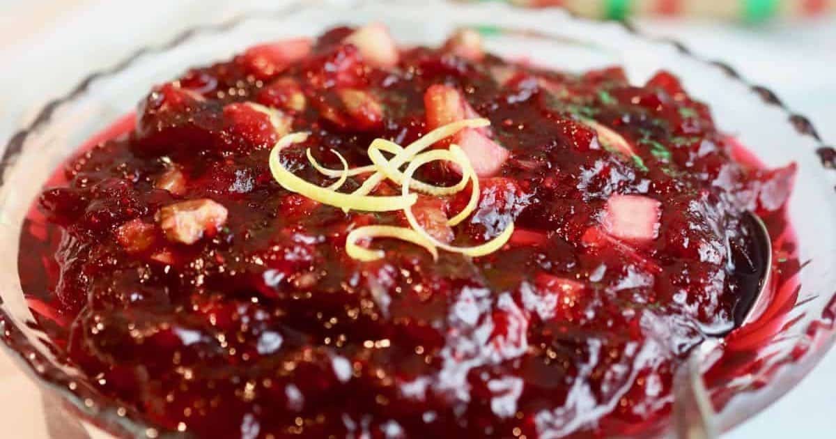 Easy Cranberry Sauce with Fruit and Nuts