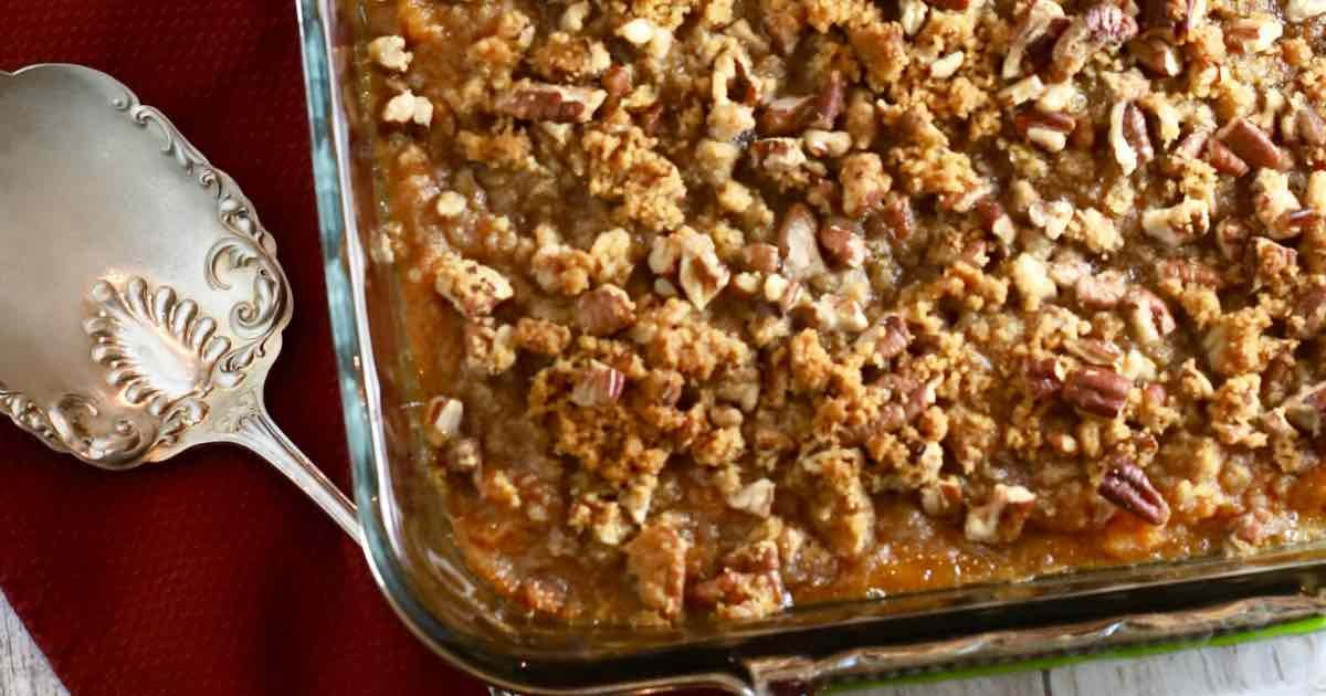 Terry’s Traditional Sweet Potato Casserole with Pecan Topping
