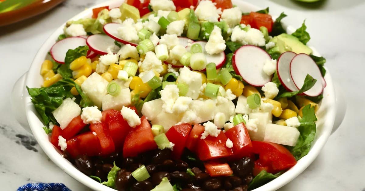 Mexican Chopped Salad with Honey Lime Dressing
