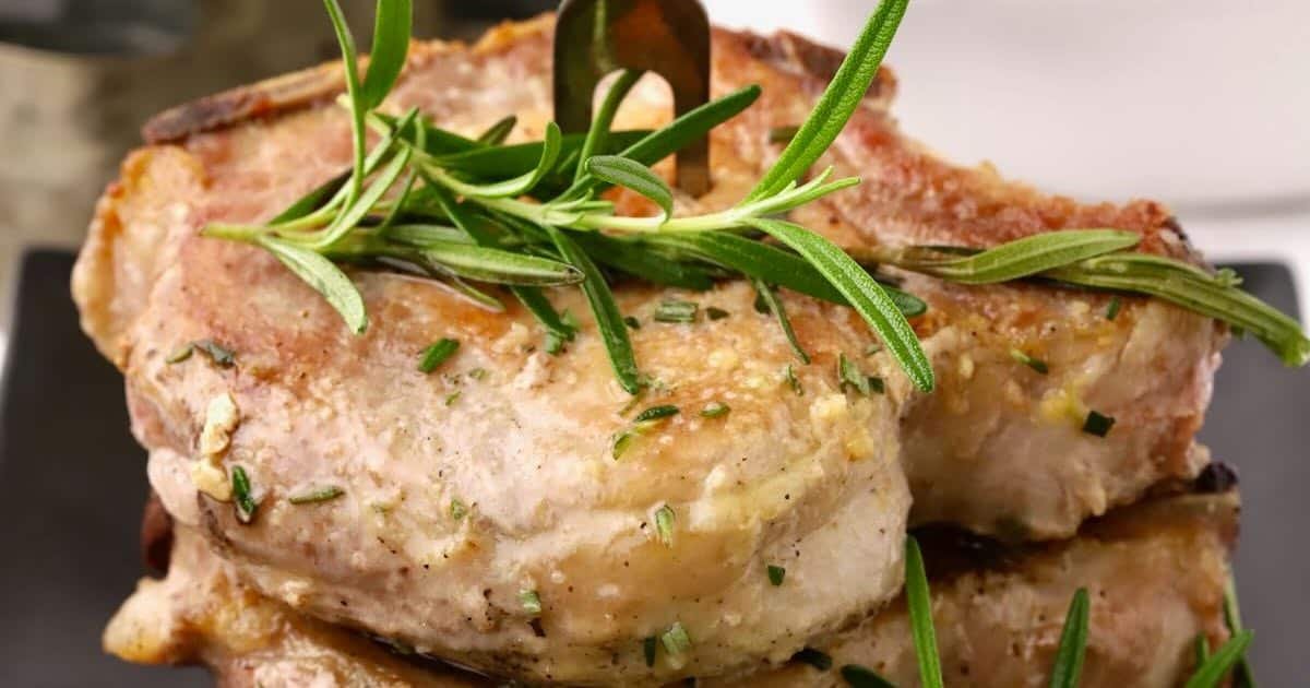 Easy Baked Pork Chops with Rosemary and Garlic Butter