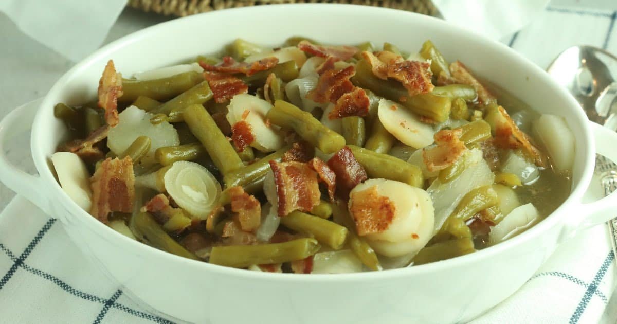 Sweet and Sour Green Beans with Bacon