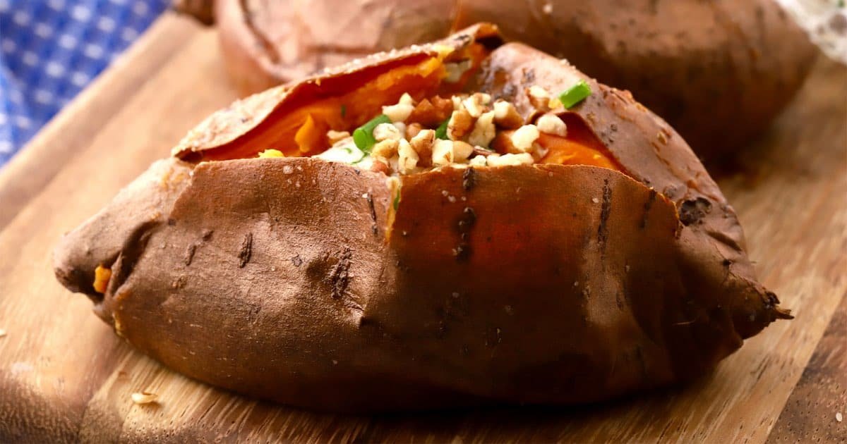 Smoked Sweet Potatoes with Maple Bourbon Butter