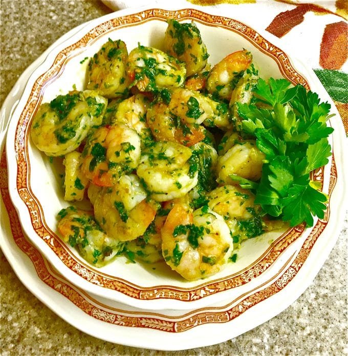Spicy Shrimp with Green Sauce