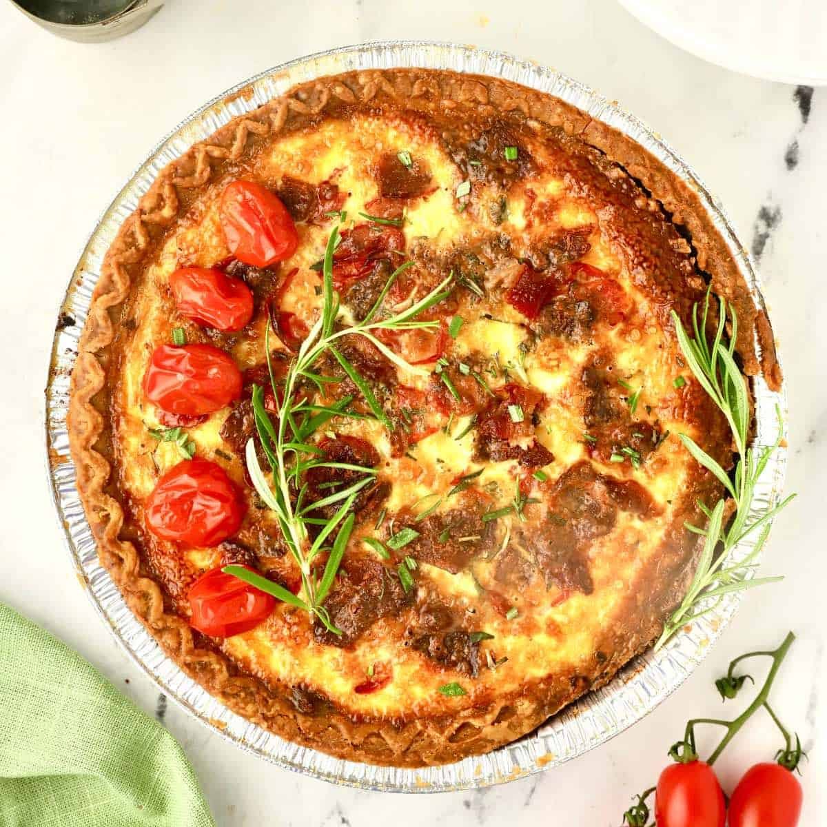 Breakfast Quiche with Goat Cheese
