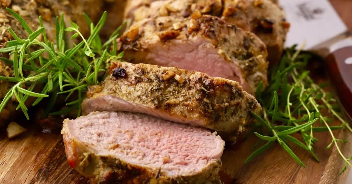 Easy Roasted Herb Crusted Pork Tenderloin Recipe