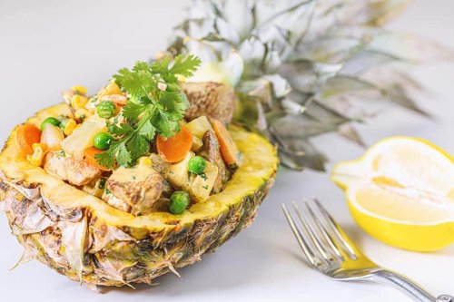 Hühner Curry Ananas Salat - fruchtig pikant nicht nur für heiße Tage