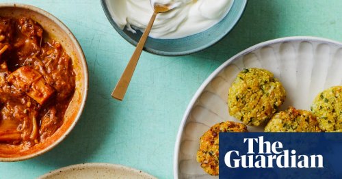 Tamal Ray’s recipe for lentil dumpling wraps with rhubarb pickle