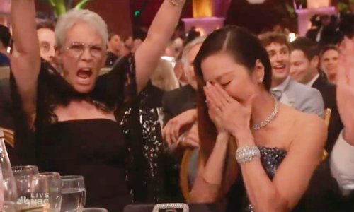 The sheer joy of Jamie Lee Curtis cheering Michelle Yeoh sets a new bar for female best-friendship