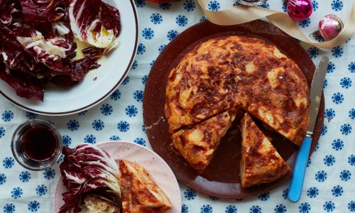 How to turn leftover roast potatoes into a centrepiece tortilla – recipe