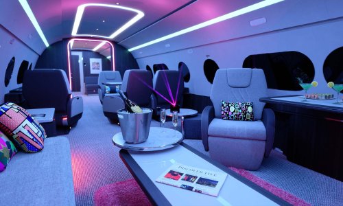 Disco then shower at 33,000ft: Dubai hotelier launches £10k-an-hour ‘party jet’