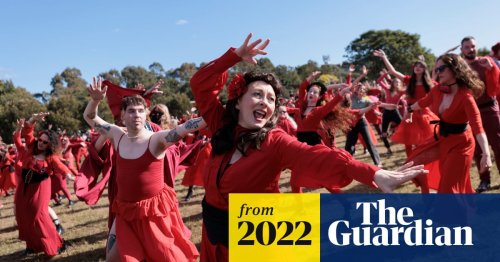 'The Most Wuthering Heights Day Ever': Kate Bush fans gather in red frocks to dance merrily – video