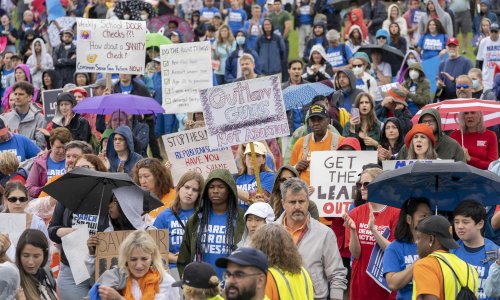 ‘Enough is enough’: thousands rally across US in gun control protests