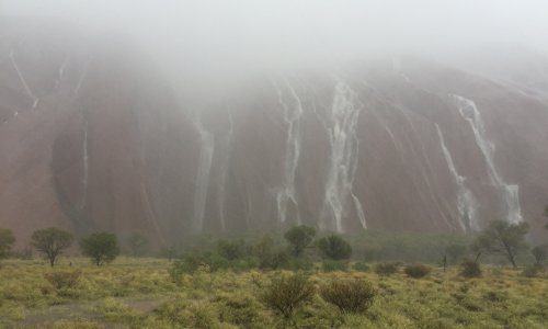 Uluru closed due to record rain and flash flooding