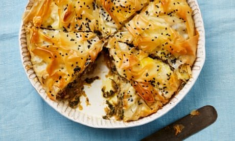 Meera Sodha's vegan recipe for leek, cabbage and spinach filo pie