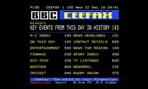 Text appeal: Ceefax recreated by 20-year-old Northern Irish man