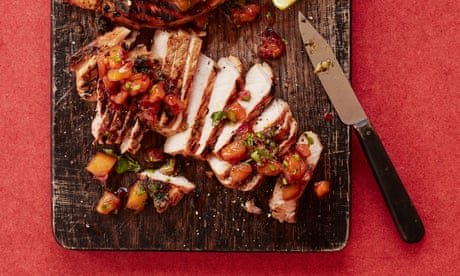 Thomasina Miers’ recipe for sweet-and-sour Mexican-style pork chops with pineapple salsa