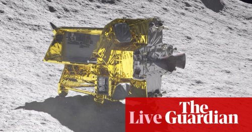 Japan’s ‘Moon Sniper’ craft makes lunar landing but is unable to generate electricity via solar power – as it happened