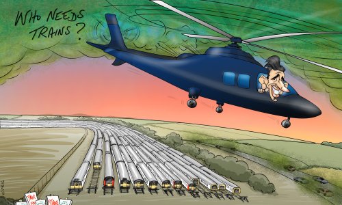 Nicola Jennings on PM’s latest helicopter jaunt – cartoon