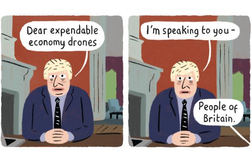 Stephen Collins on Boris Johnson's address to UK – cartoon | Flipboard