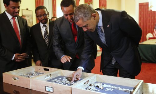 Obama meets Lucy, 'the grandmother of humanity,' during Ethiopia visit