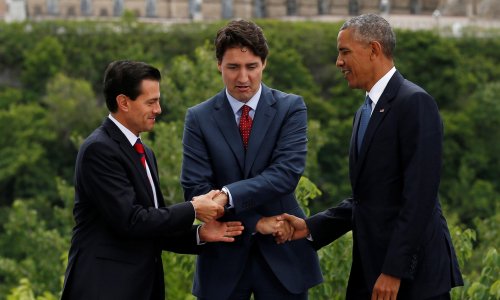 North American leaders challenge isolationism as Brexit and Trump loom