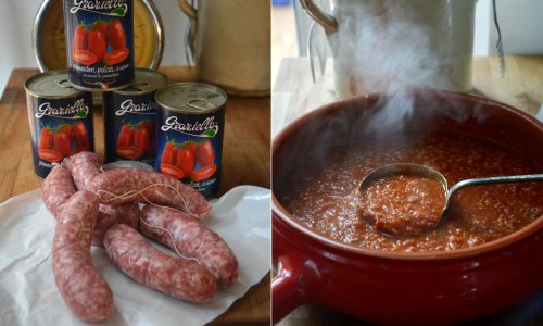 Rachel Roddy’s recipe for tomato and sausage ragu