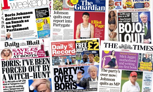 ‘Party’s over, Boris’: what the UK papers say about Johnson’s Partygate resignation