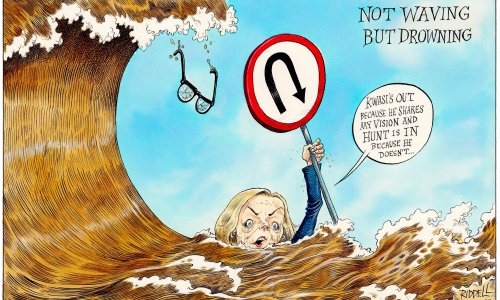 Liz Truss: not waving but drowning – cartoon | Flipboard
