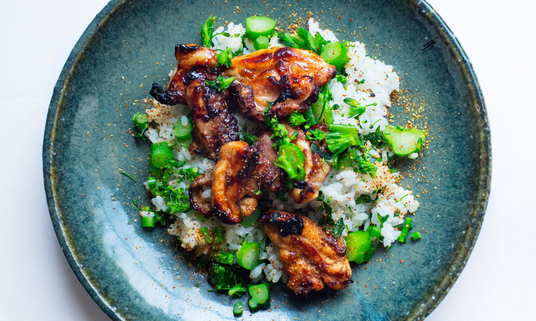 Nigel Slater’s recipe for yuzu chicken, broccoli and rice