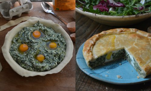 Recipe for an Italian Easter: egg, spinach and ricotta pie