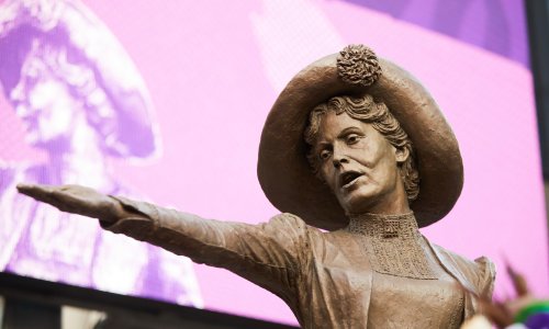 Thousands welcome Emmeline Pankhurst statue in Manchester