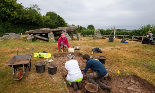 ‘Weird, wonderful’: rare dig at Arthur’s Stone writes new story of neolithic site