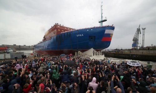 Russia launches new nuclear-powered icebreaker in bid to open up Arctic