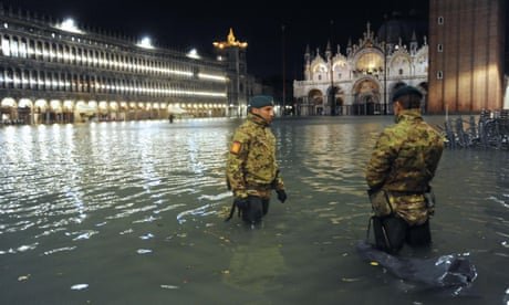 Two people die as Venice floods at highest level in 50 years