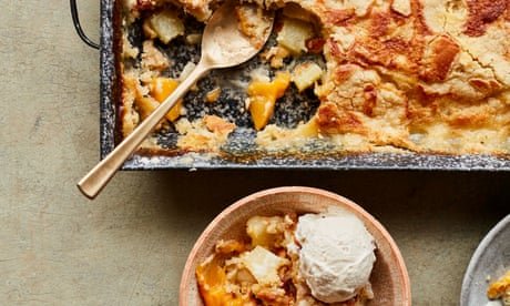 Ravneet Gill’s recipe for tinned peach and pineapple dump cake