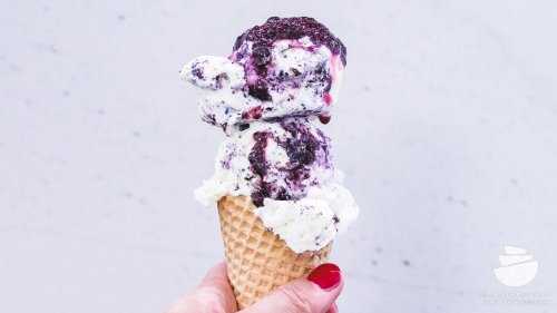 Heidelbeer Mascarpone Eis mit oder ohne Eismaschine