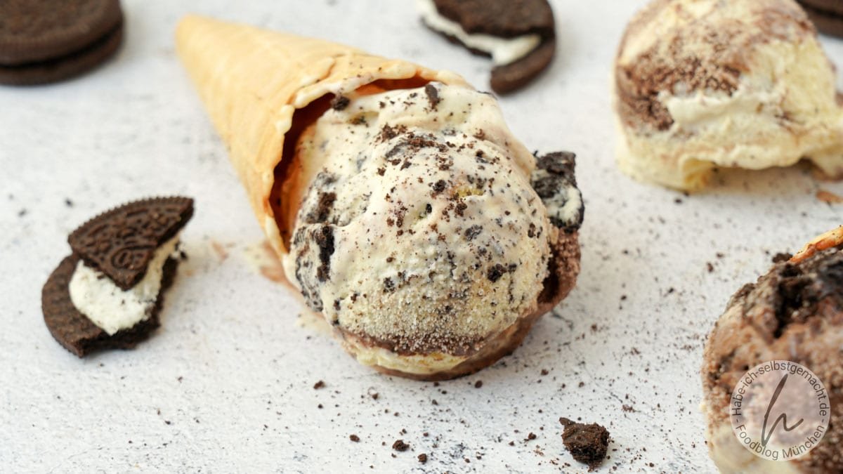 Oreo Eis selber machen (Cookies Eis)