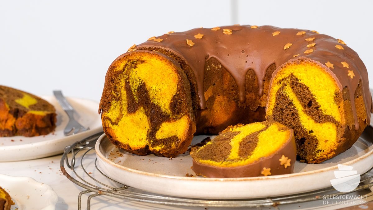 Marmorkuchen mit Kürbis: Saftig und einfach