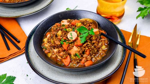 Einfache klassische Linsensuppe