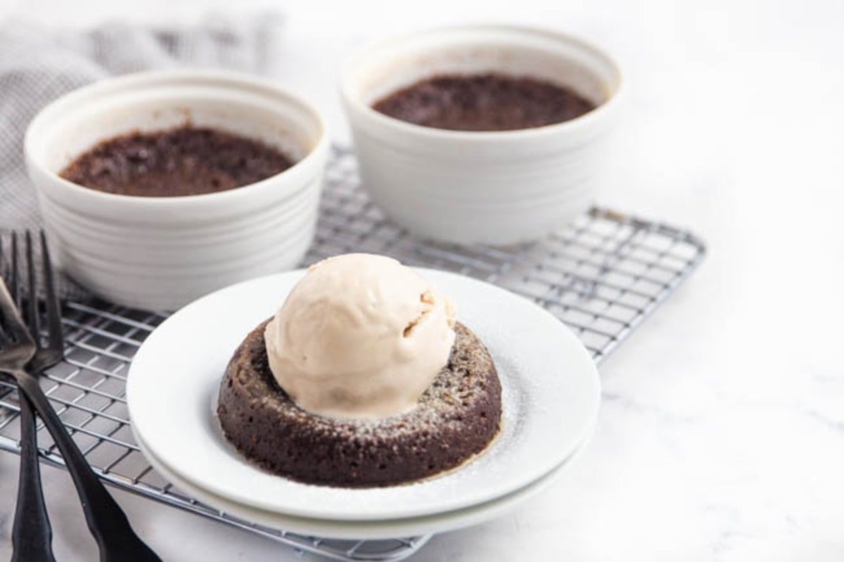 Healthy Lava Cake (Vegan Chocolate Molten Lava Cake)