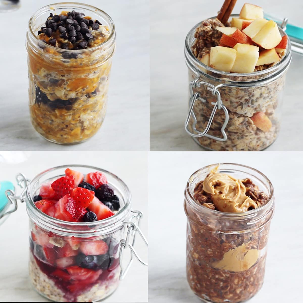 Easy Overnight Oats 4 Ways