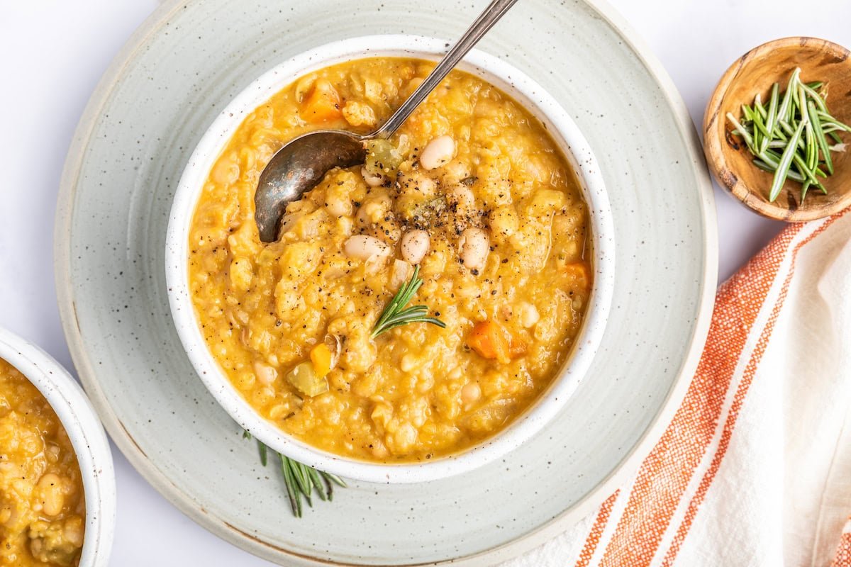 Vegan Bean and Bacon Soup