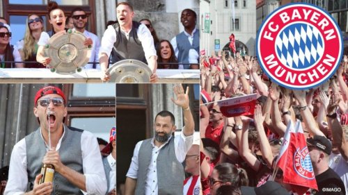 "Absolut irres Gefühl": Bayern feiern Meister-"Double" am Marienplatz