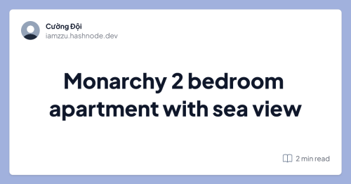 Monarchy 2 bedroom apartment with sea view