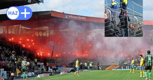 So kam die Pyrotechnik beim Derby von Braunschweig gegen Hannover 96 ins Stadion
