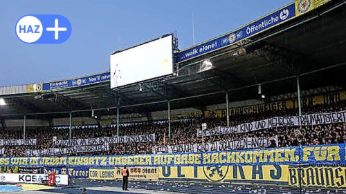 Banner mit Beleidigung am Braunschweiger Stadiondach: Waren es 96-Ultras?