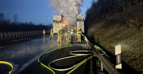 Nach Lkw-Brand: Sperrung der Autobahn 7 aufgehoben