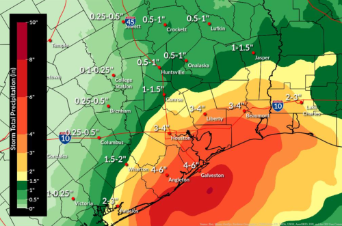 Houston under flood watch as rain from tropical system pummels SE Texas