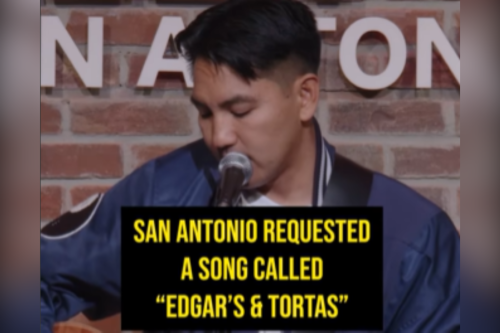 Comedian performs 'Edgars & Tortas' song during San Antonio stand-up set